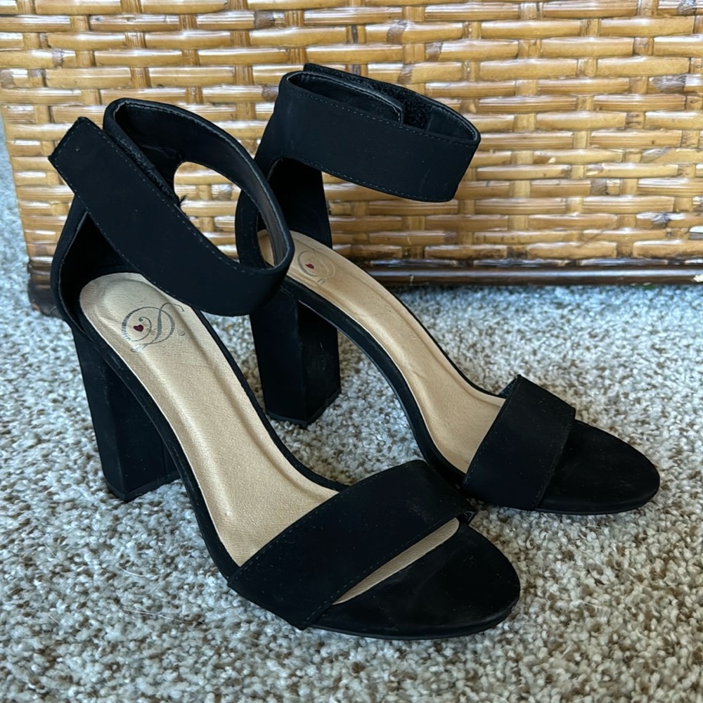 Black Heels With Ankle Strap